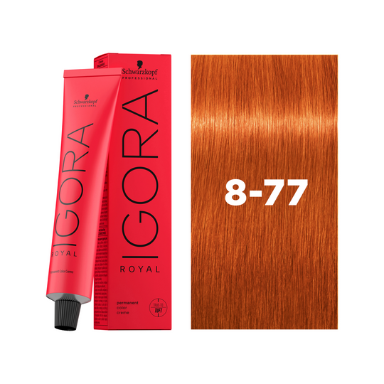 Schwarzkopf Professional Igora Royal 8-77 Light Blonde Copper Extra, 60ml Buy at Indicrest
