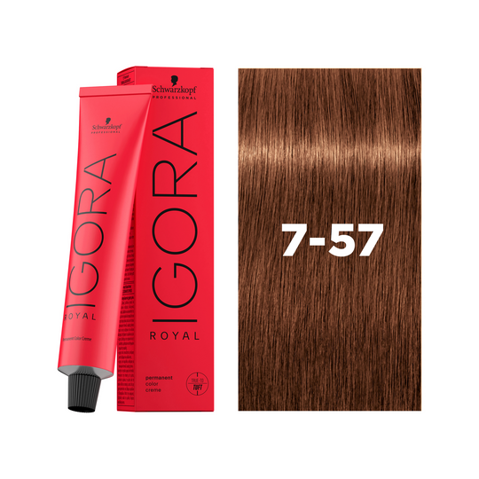 Schwarzkopf Professional Igora Royal 7-57 Medium Blonde Gold Copper, 60ml Buy at Indicrest