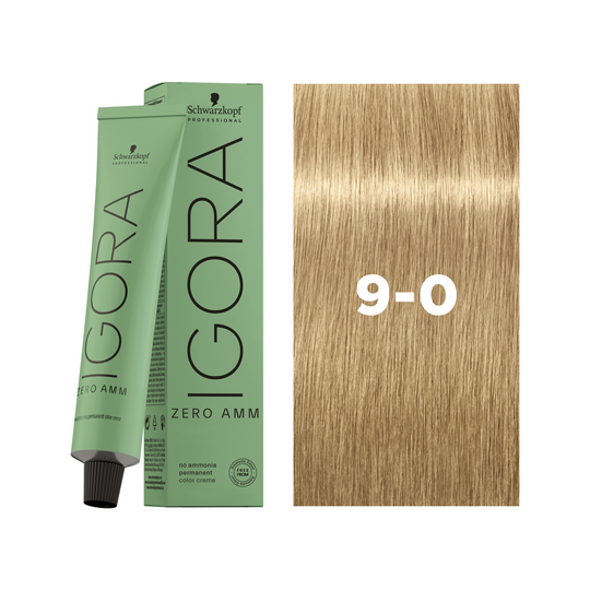 Schwarzkopf Professional Igora Zero AMM 9-0 Extra Light Blonde Natural, 60ml Buy at Indicrest