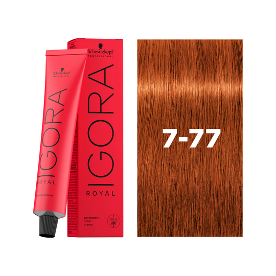 Schwarzkopf Professional Igora Royal 7-77 Medium Blonde Copper Extra, 60ml Buy at Indicrest