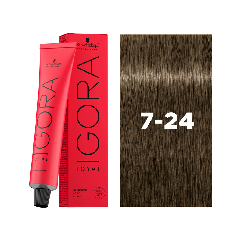 Schwarzkopf Professional Igora Royal 7-24 Medium Blonde Ash Beige, 60ml Buy at Indicrest