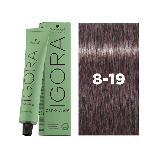 Schwarzkopf Professional Igora Zero AMM 8-19 Light Blonde Cendré Violet, 60ml Buy at Indicrest