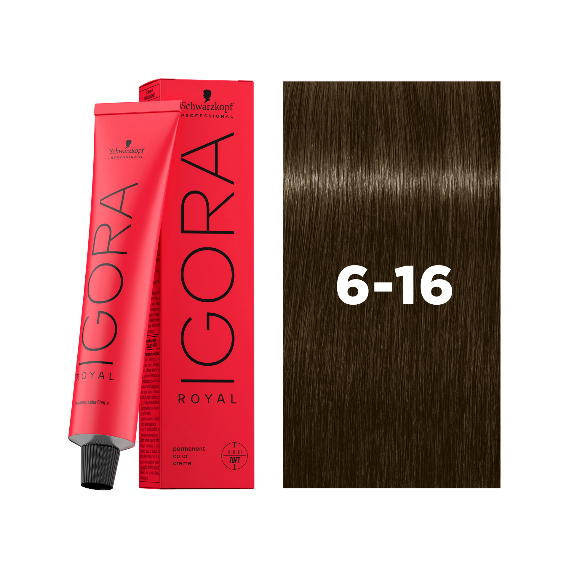 Schwarzkopf Professional Igora Royal 6-16 Dark Blonde Cendré Chocolate, 60ml