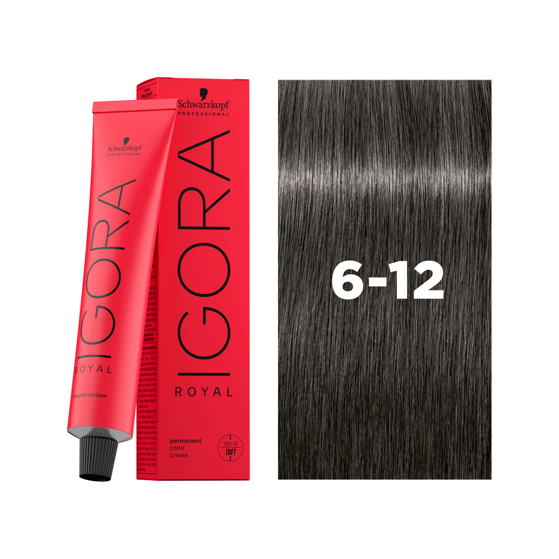 Schwarzkopf Professional Igora Royal 6-12 Dark Blonde Cendré Ash, 60ml