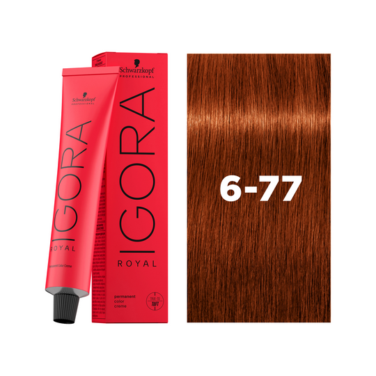 Schwarzkopf Professional Igora Royal 6-77 Dark Blonde Copper Extra, 60ml Buy at Indicrest