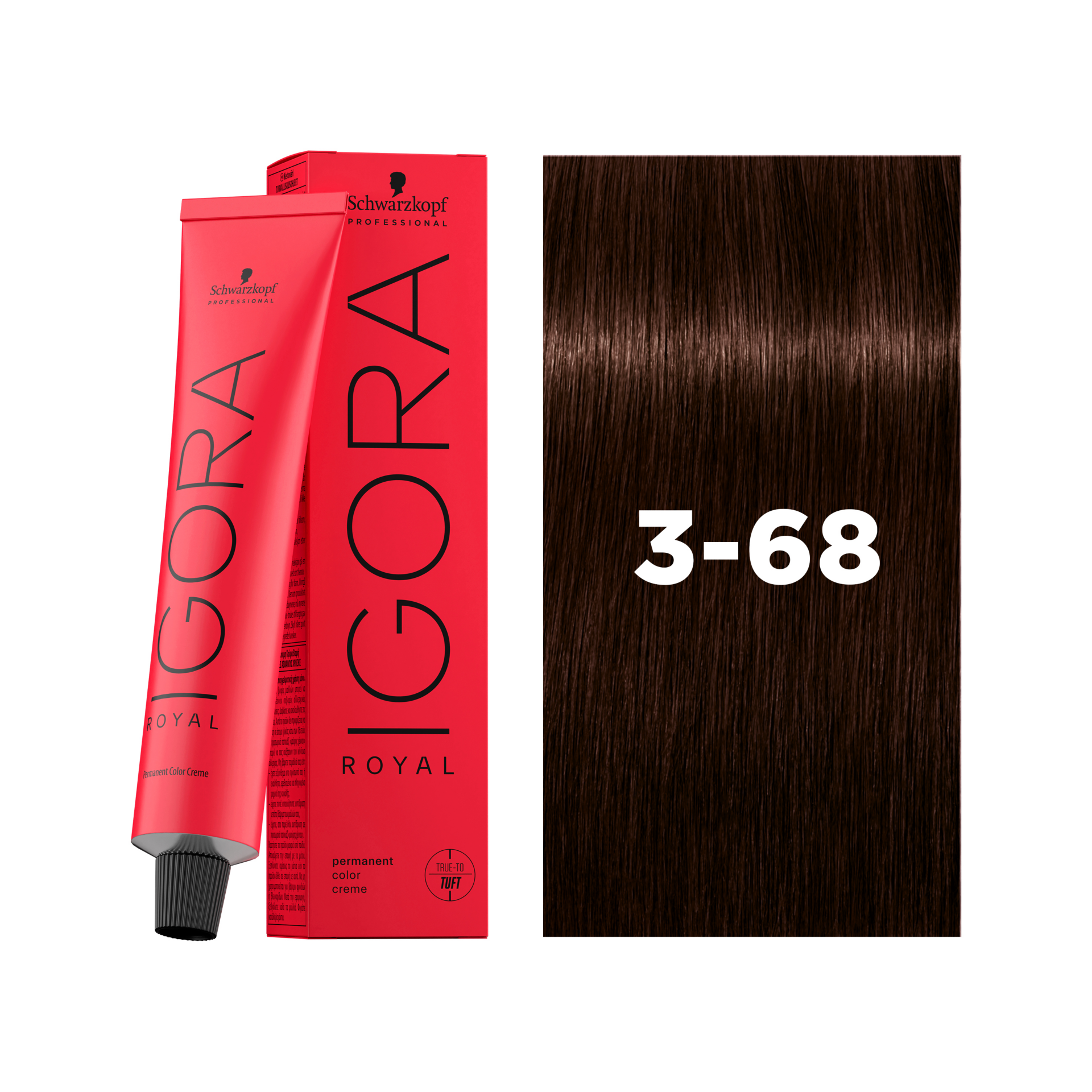 Schwarzkopf Professional Igora Royal 3-68 Dark Brown Chocolate Red, 60ml