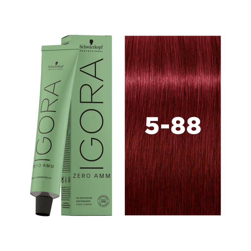 Schwarzkopf Professional Igora Zero AMM 5-88 Light Brown Red Extra, 60ml Buy at Indicrest