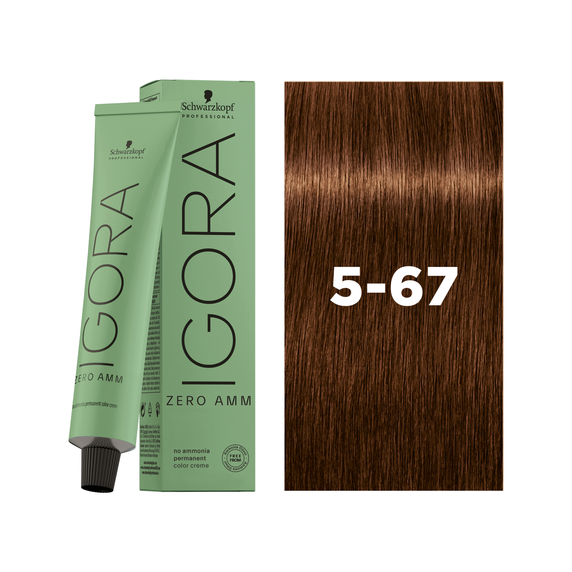 Schwarzkopf Professional Igora Zero AMM 5-67 Light Brown Chocolate Copper, 60ml
