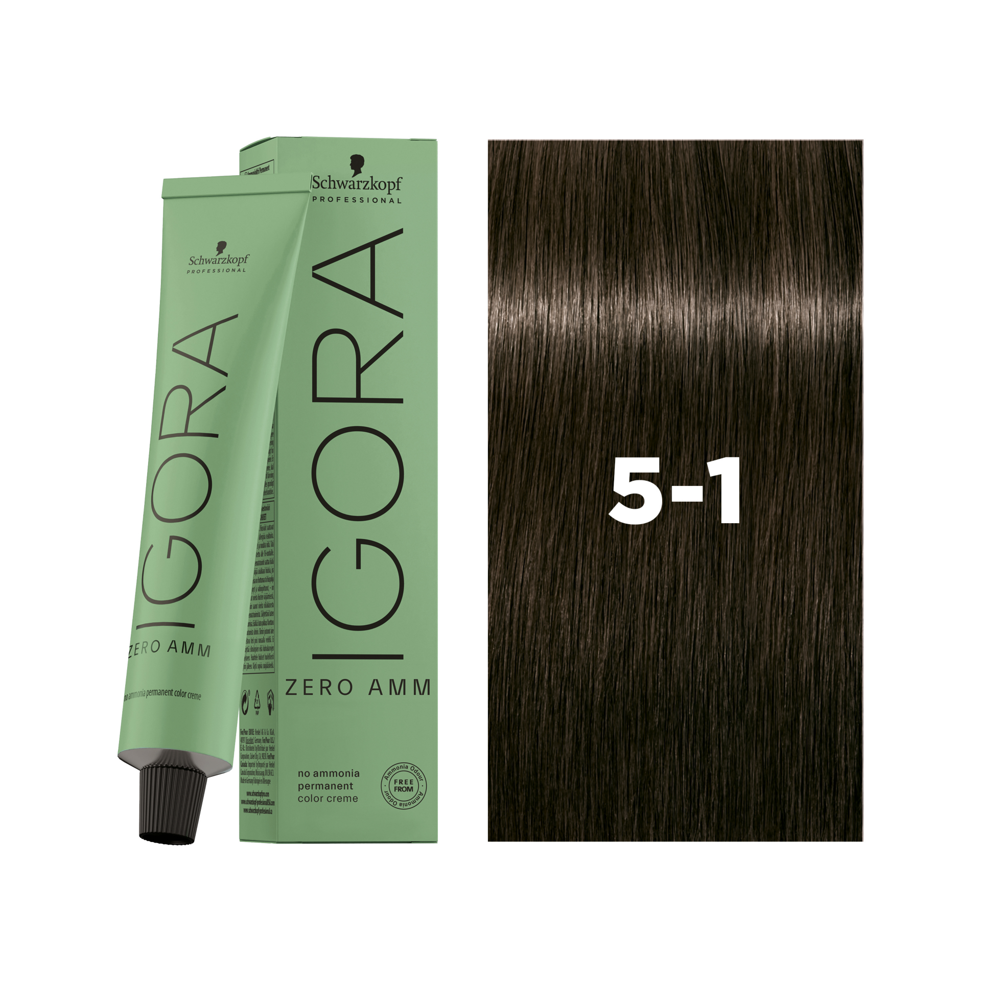 Schwarzkopf Professional Igora Zero AMM 5-1 Light Brown Cendré, 60ml