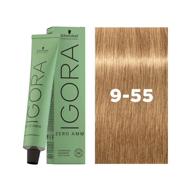 Schwarzkopf Professional Igora Zero AMM 9-55 Extra Light Blonde Gold Extra, 60ml Buy at Indicrest