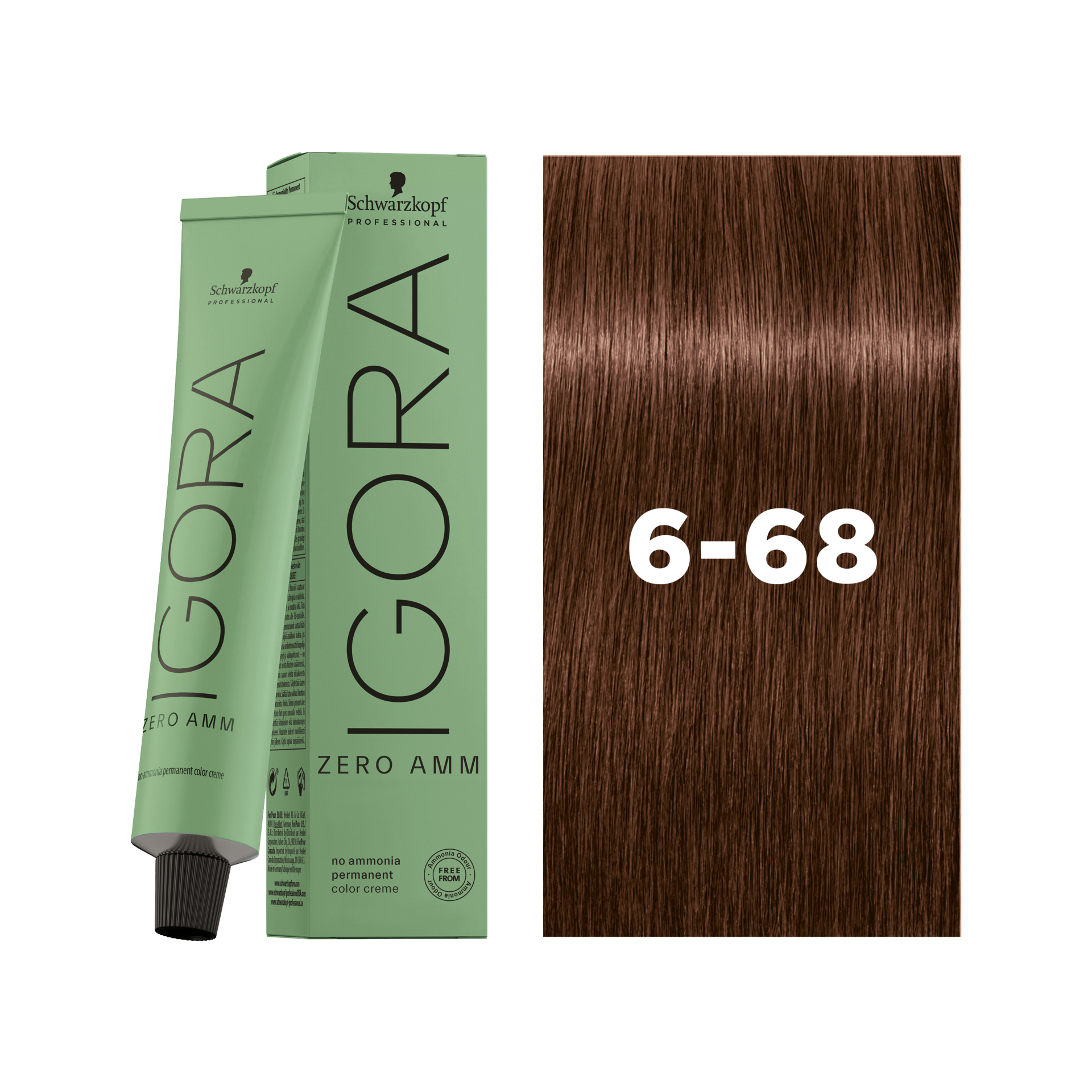 Schwarzkopf Professional Igora Zero AMM 6-68 Dark Blonde Chocolate Red, 60ml