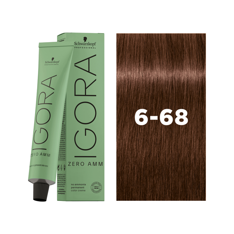 Schwarzkopf Professional Igora Zero AMM 6-68 Dark Blonde Chocolate Red, 60ml Buy at Indicrest