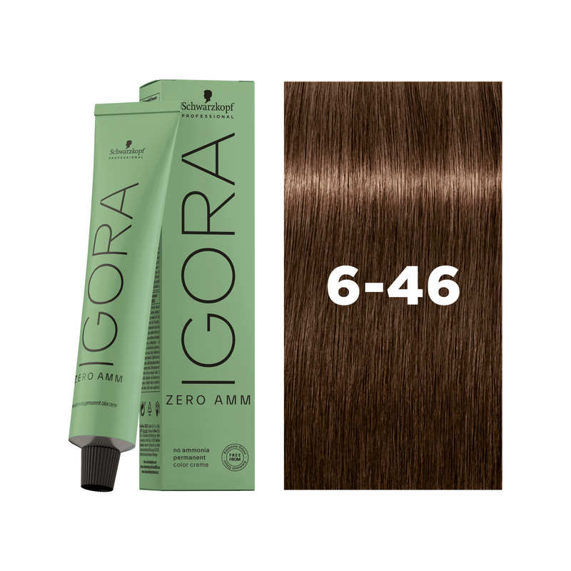 Schwarzkopf Professional Igora Zero AMM 6-46 Dark Blonde Beige Chocolate, 60ml Buy at Indicrest