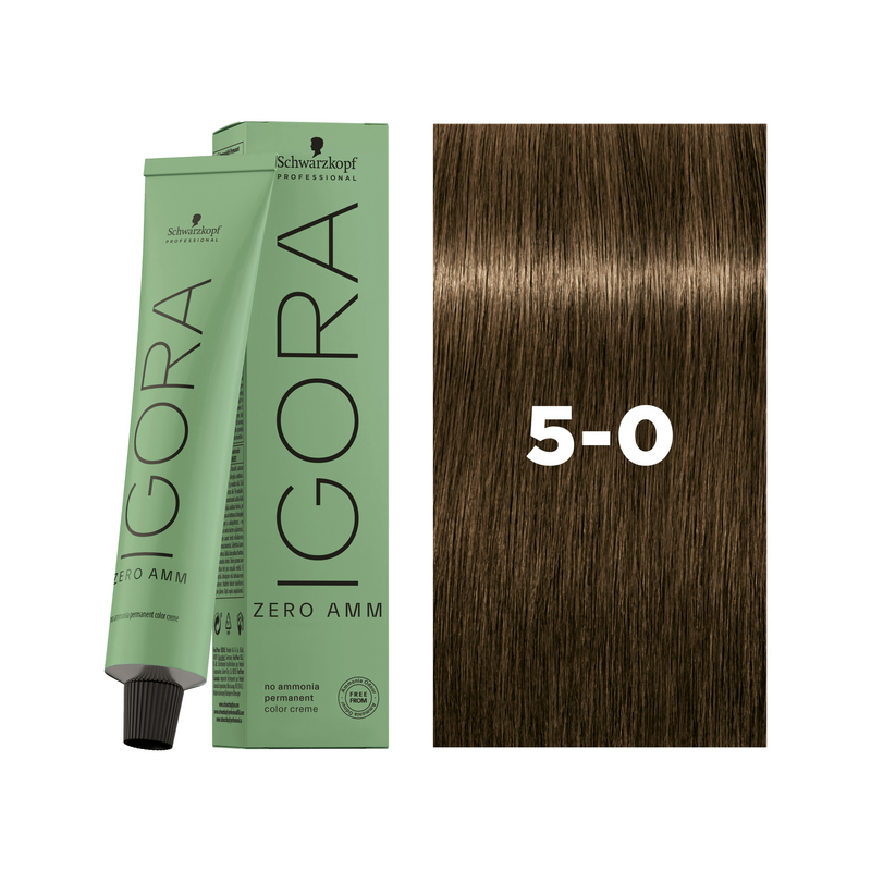Schwarzkopf Professional Igora Zero AMM 5-0 Light Brown Natural, 60ml Buy at Indicrest