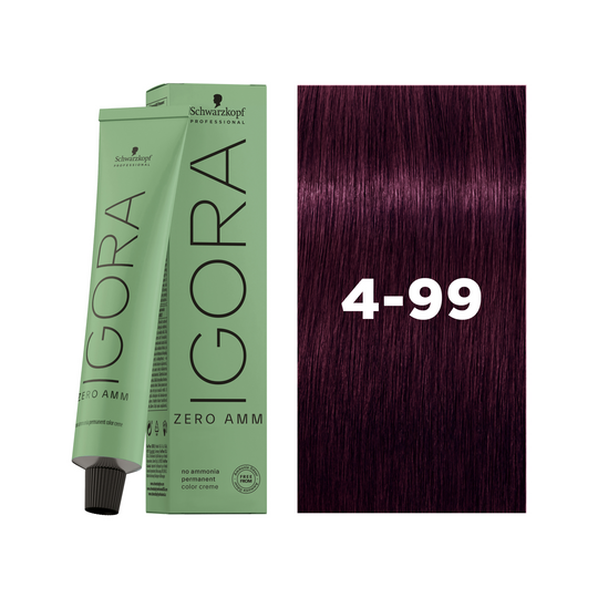 Schwarzkopf Professional Igora Zero AMM 4-99 Medium Brown Violet Extra, 60ml Buy at Indicrest