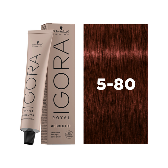 Schwarzkopf Professional Igora Royal Absolutes 5-80 Light Brown Red Natural, 60ml Buy at Indicrest
