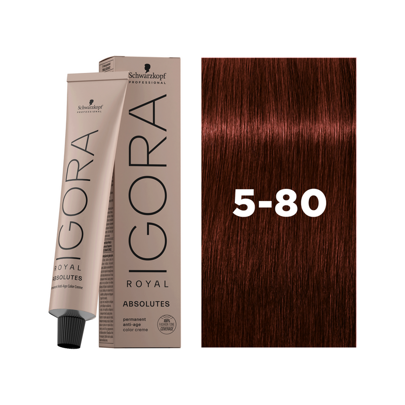 Schwarzkopf Professional Igora Royal Absolutes 5-80 Light Brown Red Natural, 60ml Buy at Indicrest