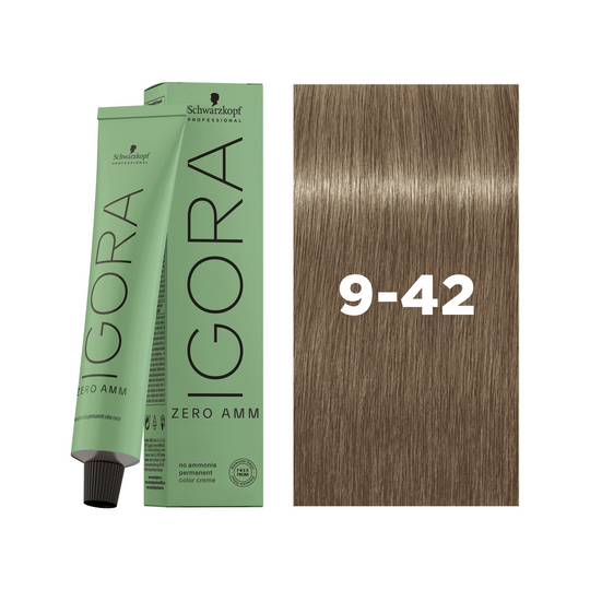 Schwarzkopf Professional Igora Zero AMM 9-42 Extra Light Blonde Beige Ash, 60ml Buy at Indicrest