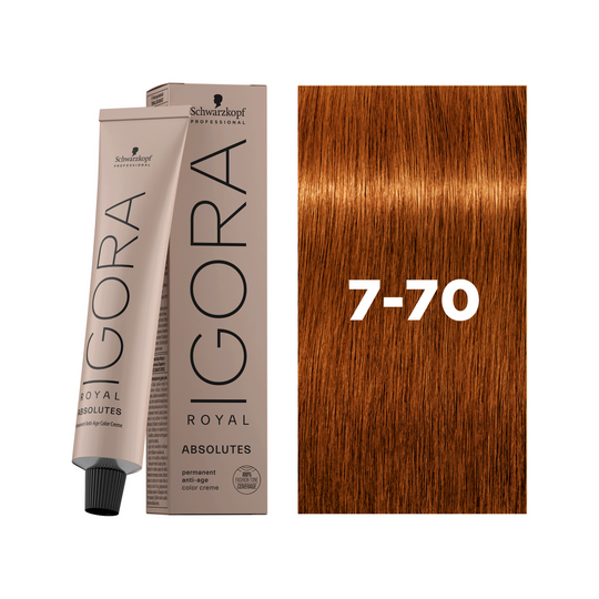 Schwarzkopf Professional Igora Royal Absolutes 7-70 Medium Blonde Copper Natural, 60ml Buy at Indicrest
