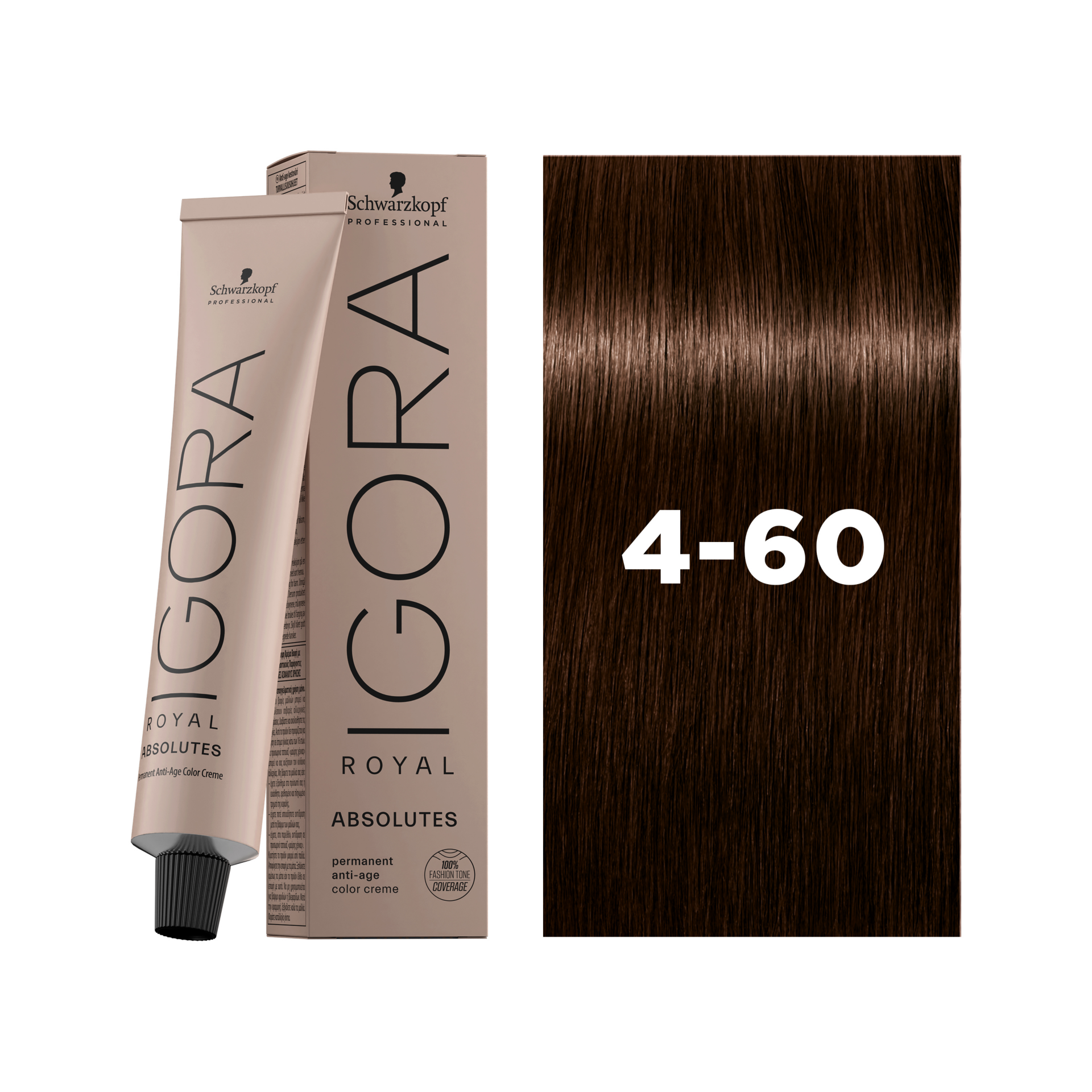 Schwarzkopf Professional Igora Royal Absolutes 4-60 Medium Brown Chocolate Natural, 60ml