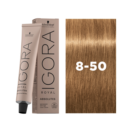 Schwarzkopf Professional Igora Royal Absolutes 8-50 Light Blonde Gold Natural, 60ml Buy at Indicrest