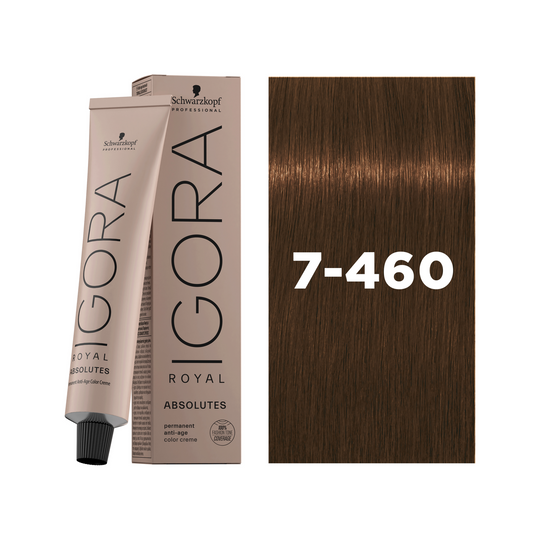 Schwarzkopf Professional Igora Royal Absolutes 7-460 Medium Blonde Beige Chocolate Natural, 60ml Buy at Indicrest
