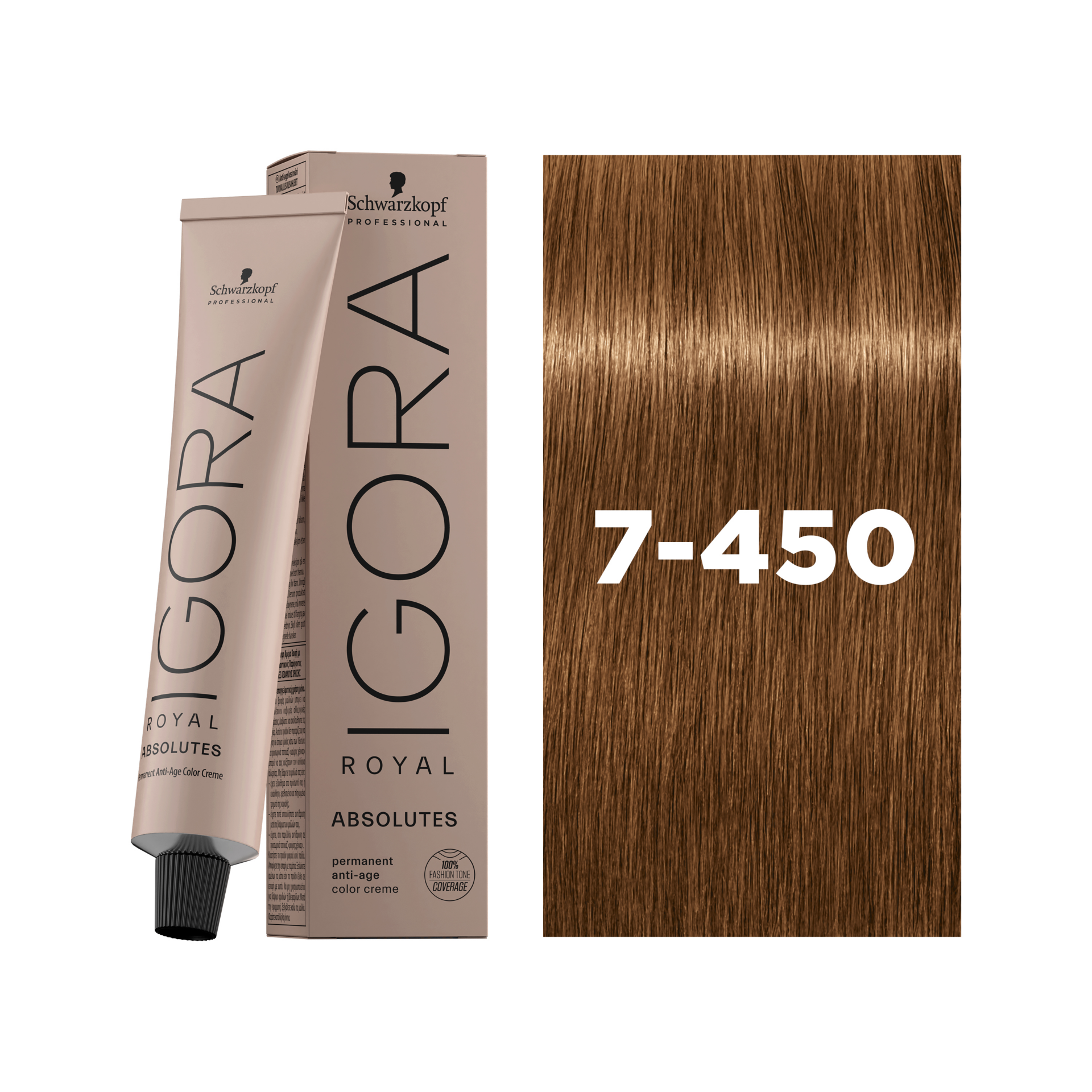 Schwarzkopf Professional Igora Royal Absolutes 7-450 Medium Blonde Beige Gold Natural, 60ml