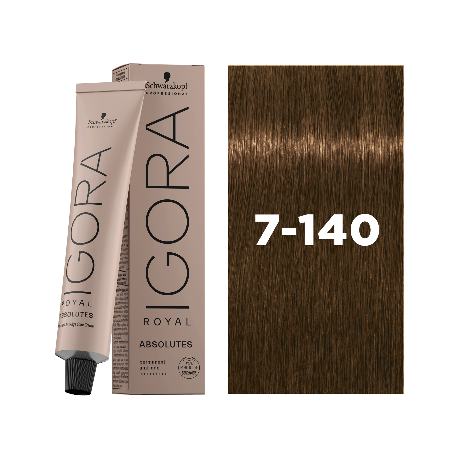Schwarzkopf Professional Igora Royal Absolutes 7-140 Medium Blonde Cendré Beige Natural, 60ml