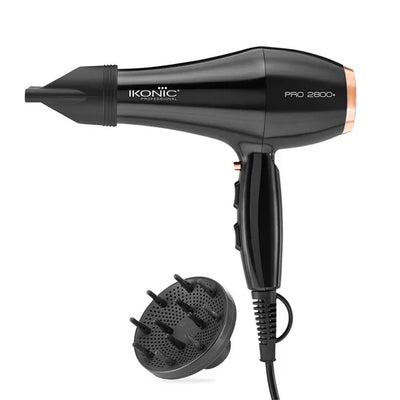 Ikonic Pro 2800+ Hair Dryer - Black