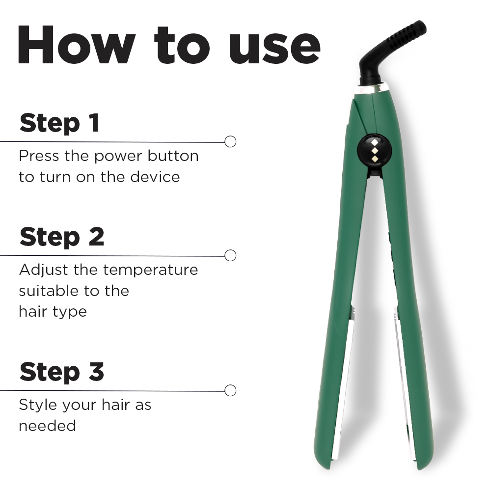 Ikonic Professional Pro Titanium Crimp Emerald Hair Crimper