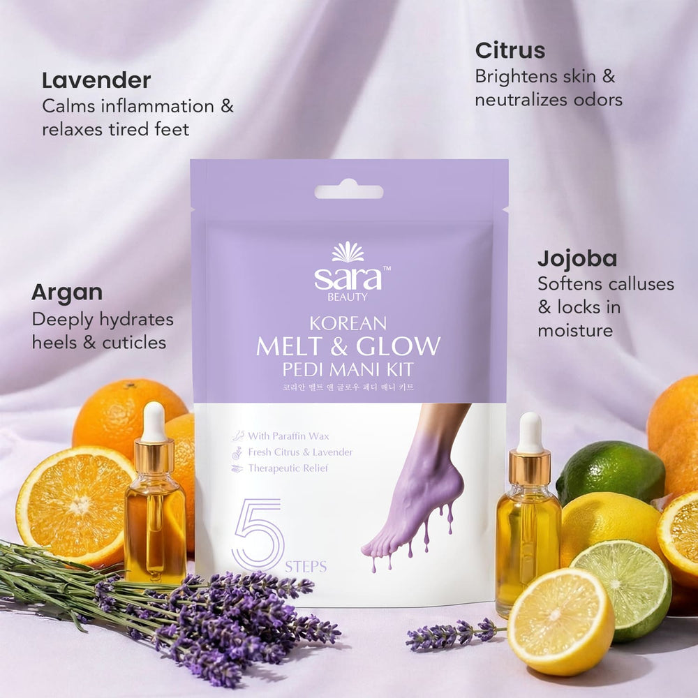 Sara Korean Melt and Glow Pedicure and Manicure Kit with Paraffin Wax Mask - Image 5 - Buy from Indicrest