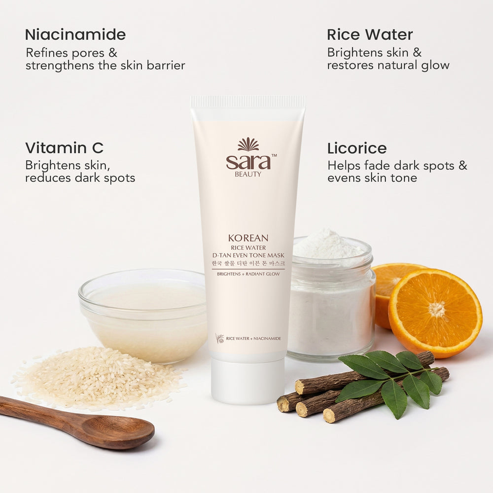 Sara Korean rice water D-tan even tone mask, 120g - Image 7 - Buy from Indicrest