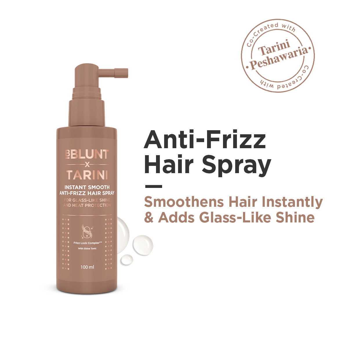 Bblunt Instant Smooth AntiFrizz Hair Spray, Tarini Peshawaria, Pack of 3 X 100ml - Image 2 - Buy from Indicrest