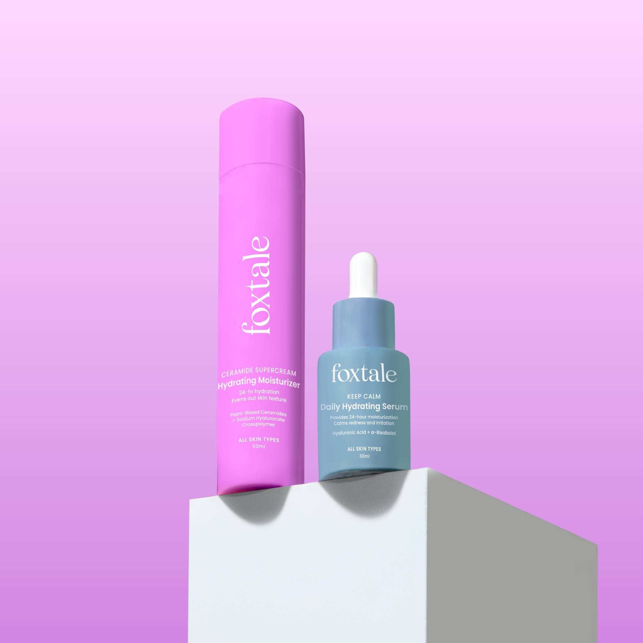 Foxtale Intense Moisture Lock Hydrating Serum with Hyaluronic Acid + Hydrating Moisturizer with Ceramide - Buy from Indicrest