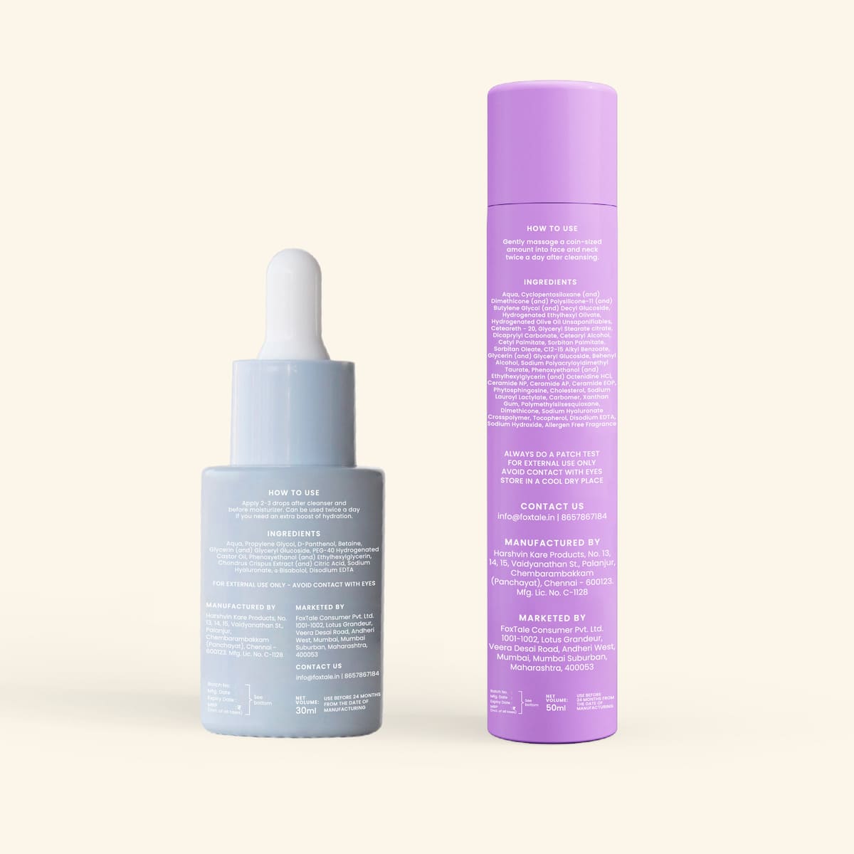 Foxtale Intense Moisture Lock Hydrating Serum with Hyaluronic Acid + Hydrating Moisturizer with Ceramide - Image 7 - Buy from Indicrest
