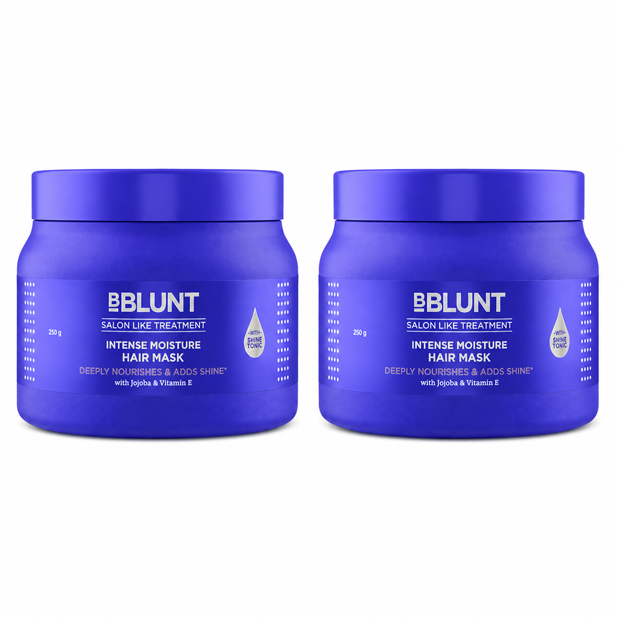 Bblunt Intense Moisture Hair Mask with Jojoba Oil & Vitamin E for Nourished & Shiny Hair Pack of 2 X 250g - Buy from Indicrest