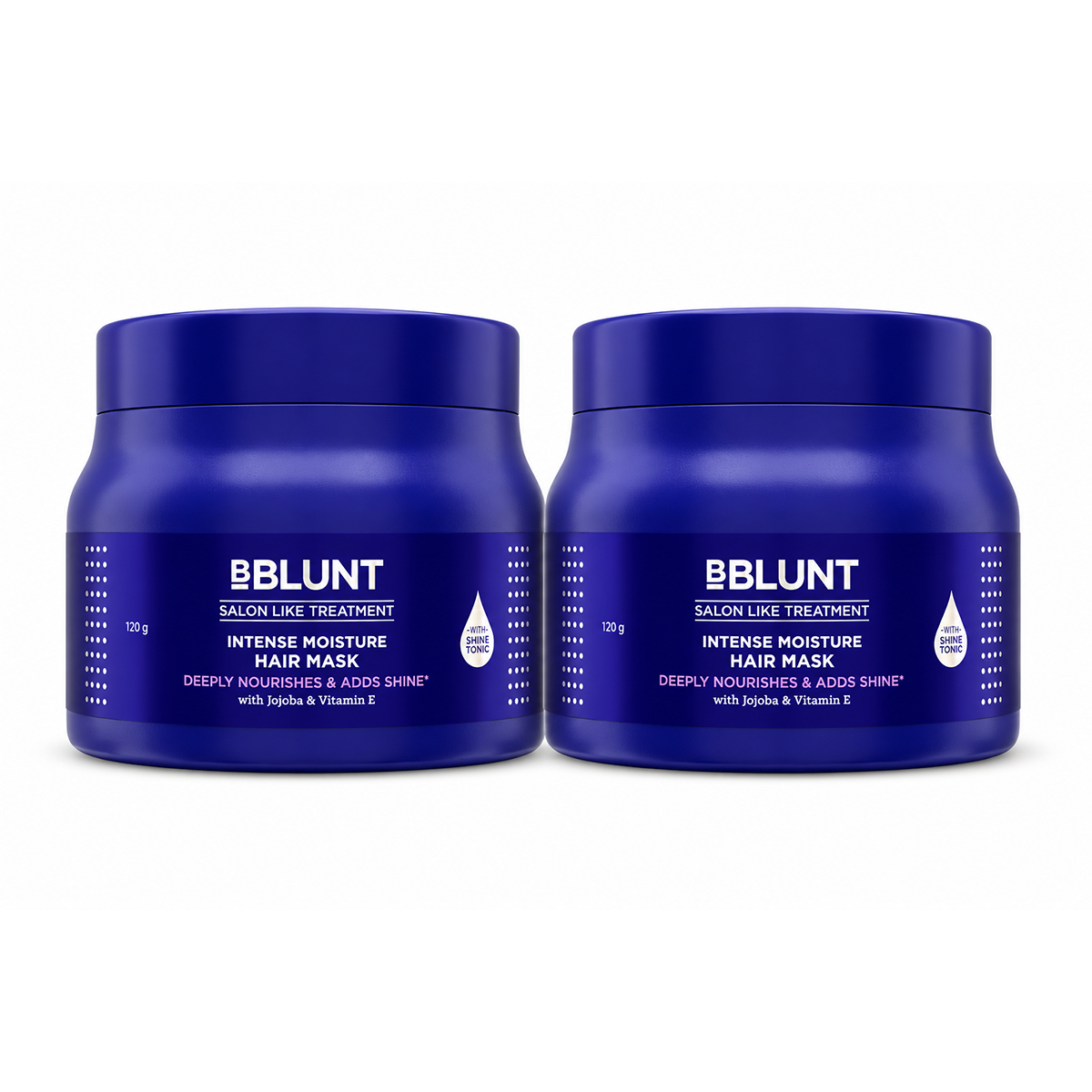 Bblunt Intense Moisture Hair Mask with Jojoba Oil & Vitamin E for Nourished & Shiny Hair Pack of 2 X 120g - Buy from Indicrest