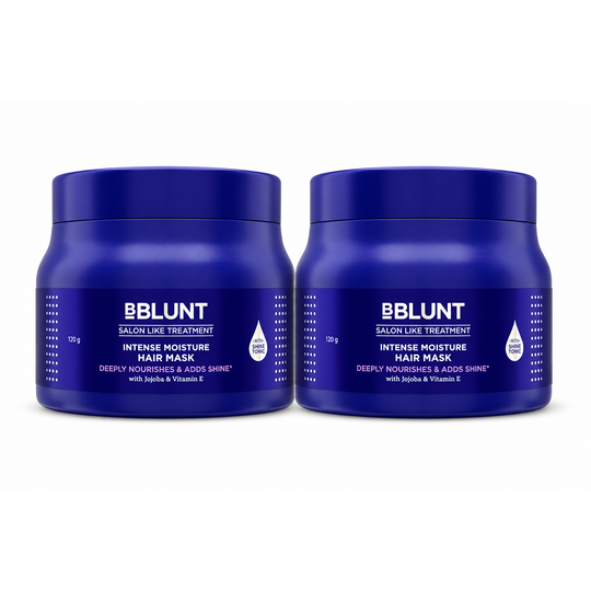 Bblunt Intense Moisture Hair Mask with Jojoba Oil & Vitamin E for Nourished & Shiny Hair Pack of 2 X 120g - Buy from Indicrest