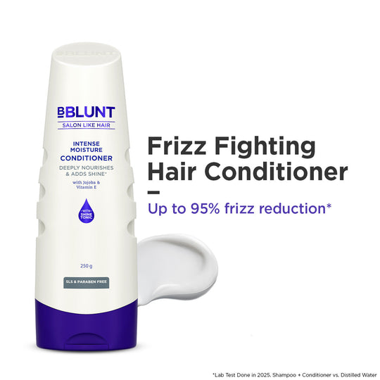 Bblunt Intense Moisture Conditioner with Vitamin E & Jojoba for Dry & Frizzy Hair, 250g - Buy from Indicrest