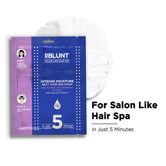 Bblunt Intense Moisture Heat Hair Spa Mask with Jojoba Oil & Vitamin E for SalonLike Hair Spa at Home, 70g - Buy from Indicrest