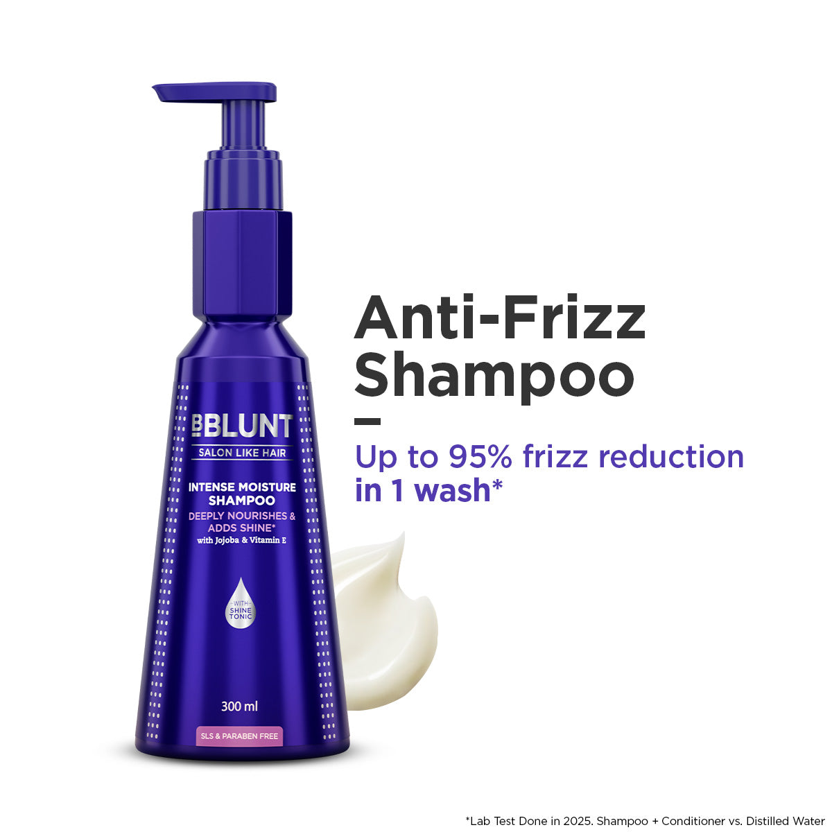 Bblunt Intense Moisture Shampoo with Jojoba and Vitamin E for Dry & Frizzy Hair, 650ml - Image 2 - Buy from Indicrest