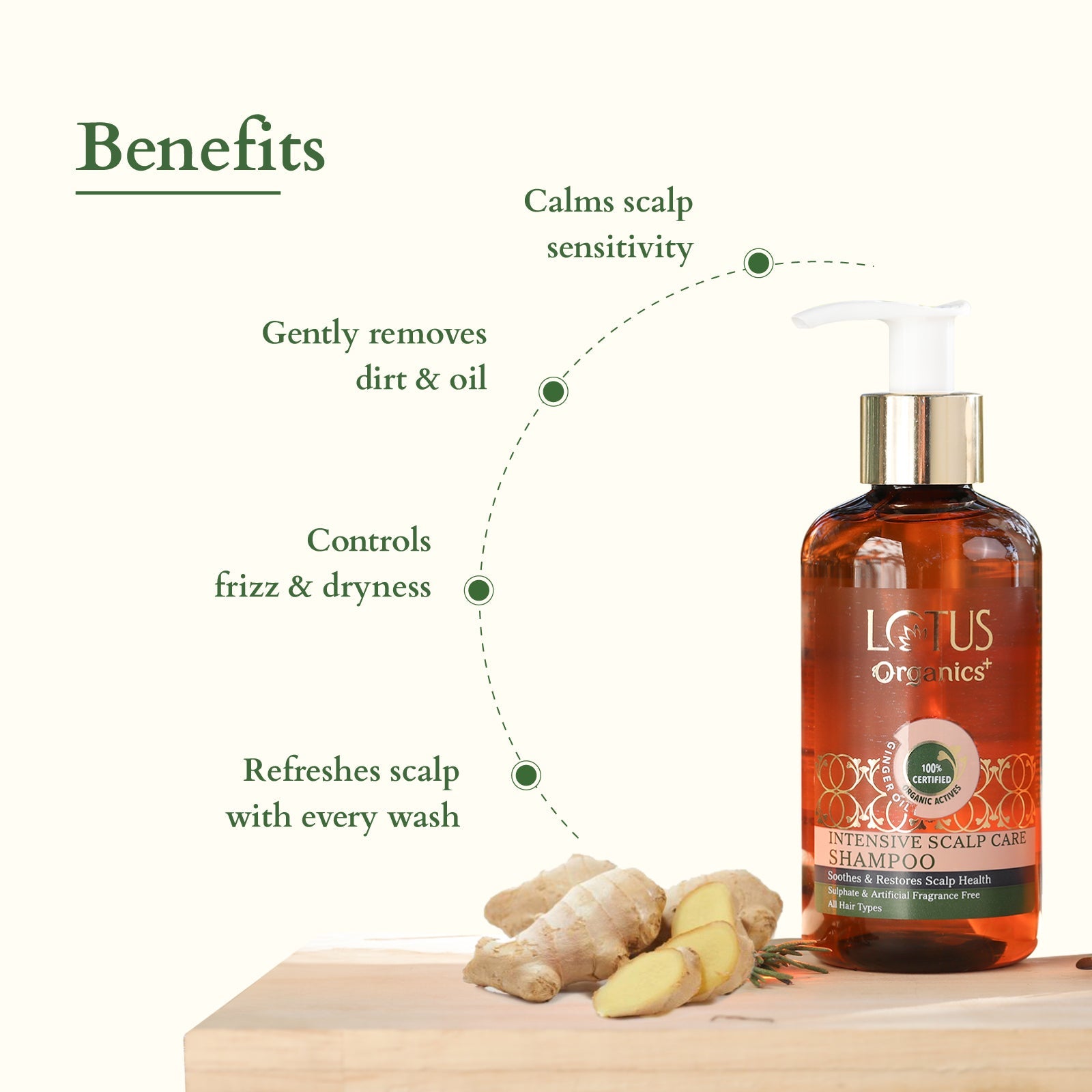 Lotus Herbals Organics+ Intensive Scalp Care Shampoo, 210ml