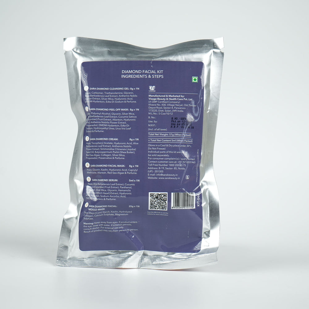 Sara Diamond Facial Kit Pack of 2, 80g - Image 5 - Buy from Indicrest