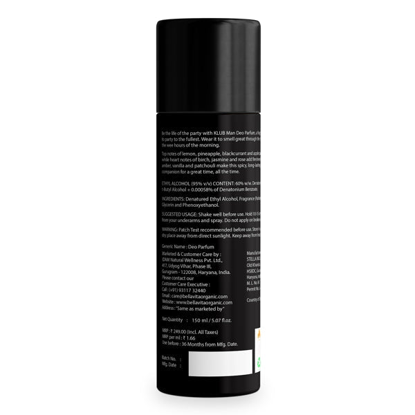 KLUB Man Deodorant - 150ml - Image 7 - Indicrest