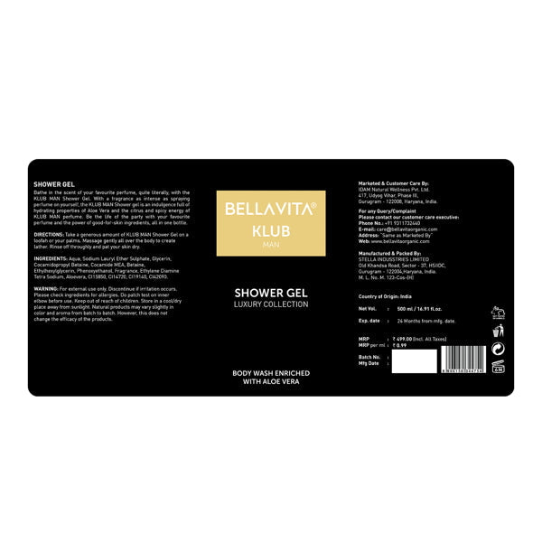 KLUB Man Shower Gel - 500ml - Image 7 - Indicrest