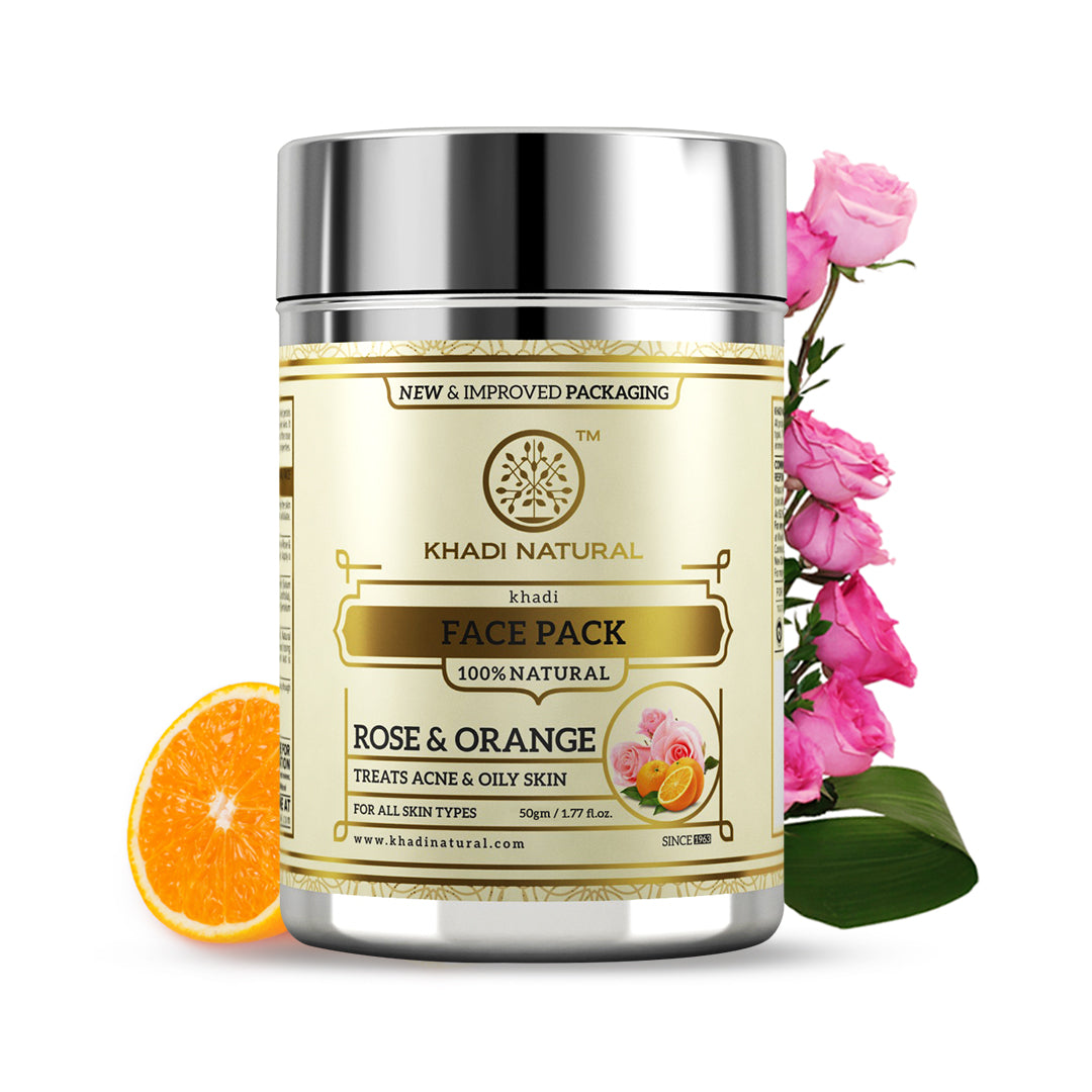 Khadi Natural Rose & Orange Face Pack - 50gm - Image 6 - Buy from Indicrest