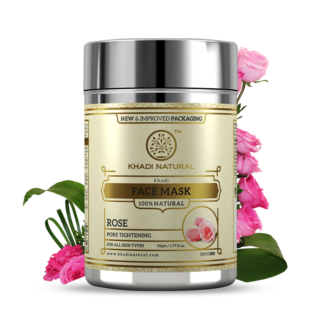 Khadi Natural Rose Face Mask - 50gm - Image 8 - Buy from Indicrest
