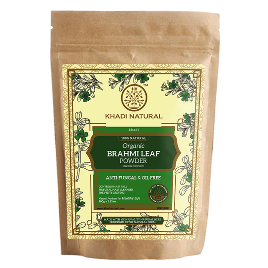 Khadi Natural Organic Brahmi Leaf Powder For Hair Care - 100% Natural - 100gm - Buy from Indicrest