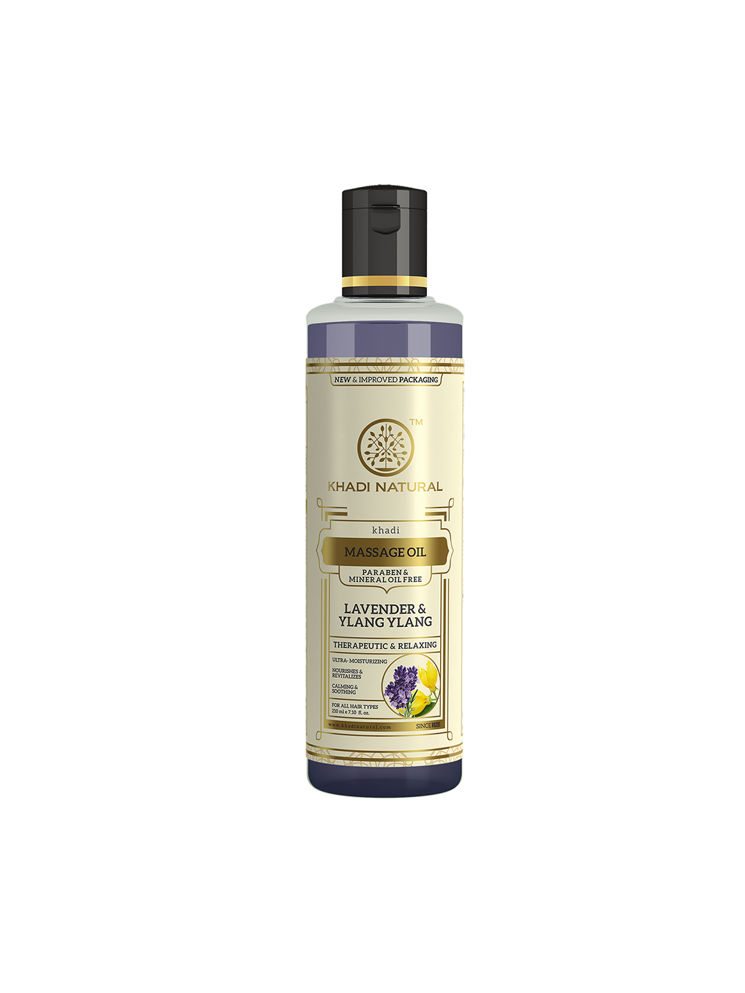 Khadi Natural Lavender & Ylang Ylang Massage Oil Paraben Mineral Oil Free - 210ml - Buy from Indicrest