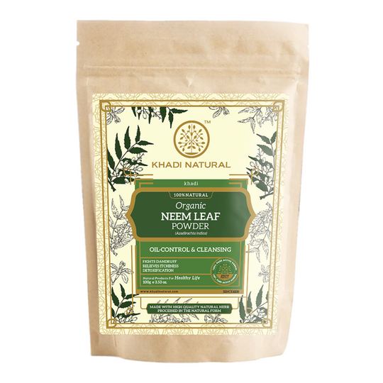 Khadi Natural Organic Neem Leaf Powder For Hair - 100% Natural - 100gm - Buy from Indicrest